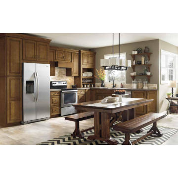Island Style American Kitchen Cabinet Design en bois modulaire en bois massif